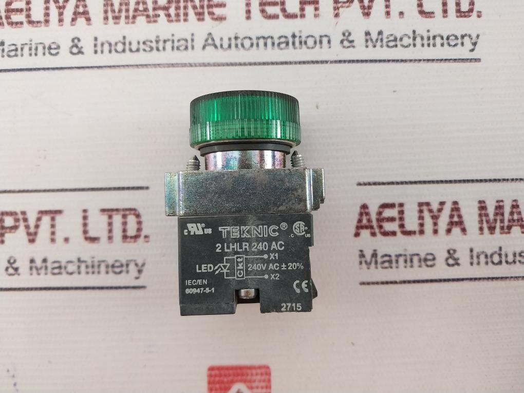 Lot Of 3X Teknic 2 Lhlr 240 Ac Green Led Indicator Lamp Push Button