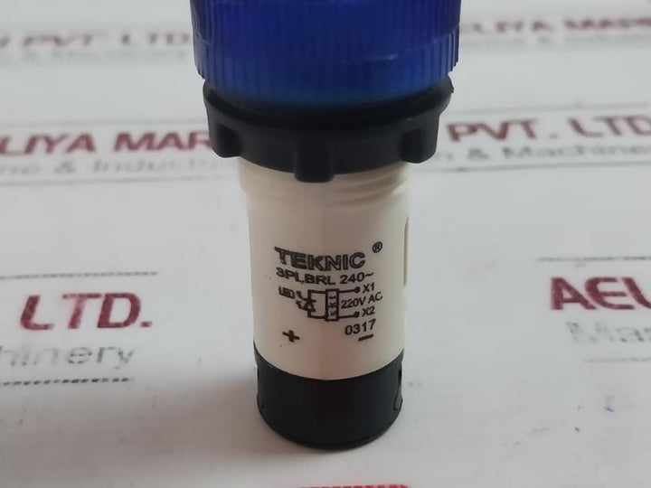 Teknic 3Plbrl Blue Led Pilot Light 220V Ac