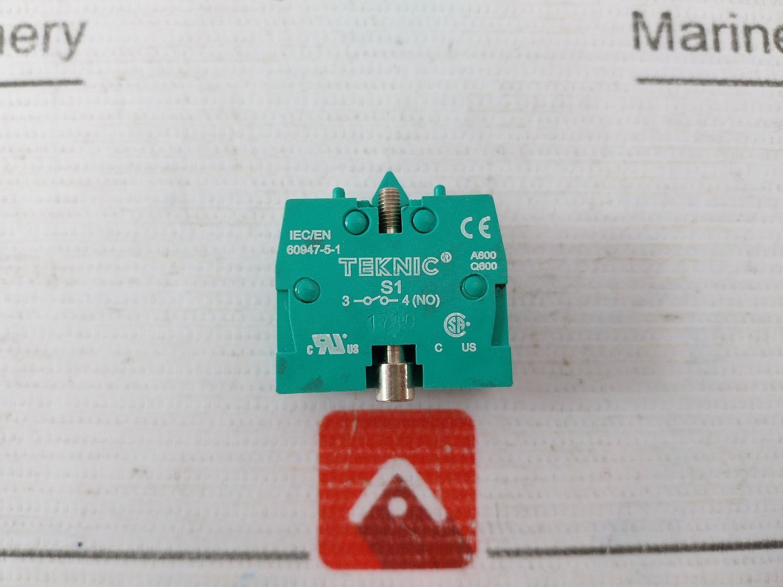 Teknic S1 Push Button Contact Block 415V, 4A 500V A600 Q600
