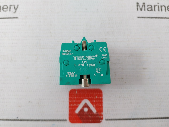Lot Of 5X Teknic S1 Push Button Contact Block 500V 10A A600 Q600