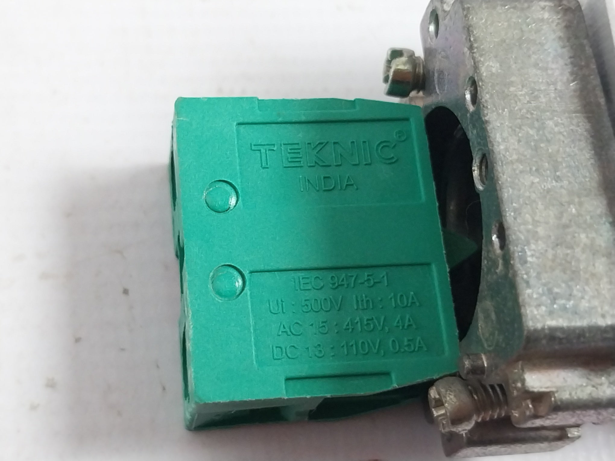 Teknic S1 Push Button Contact Block Units Iec/En 60947-5-1 500V Ith: 10A