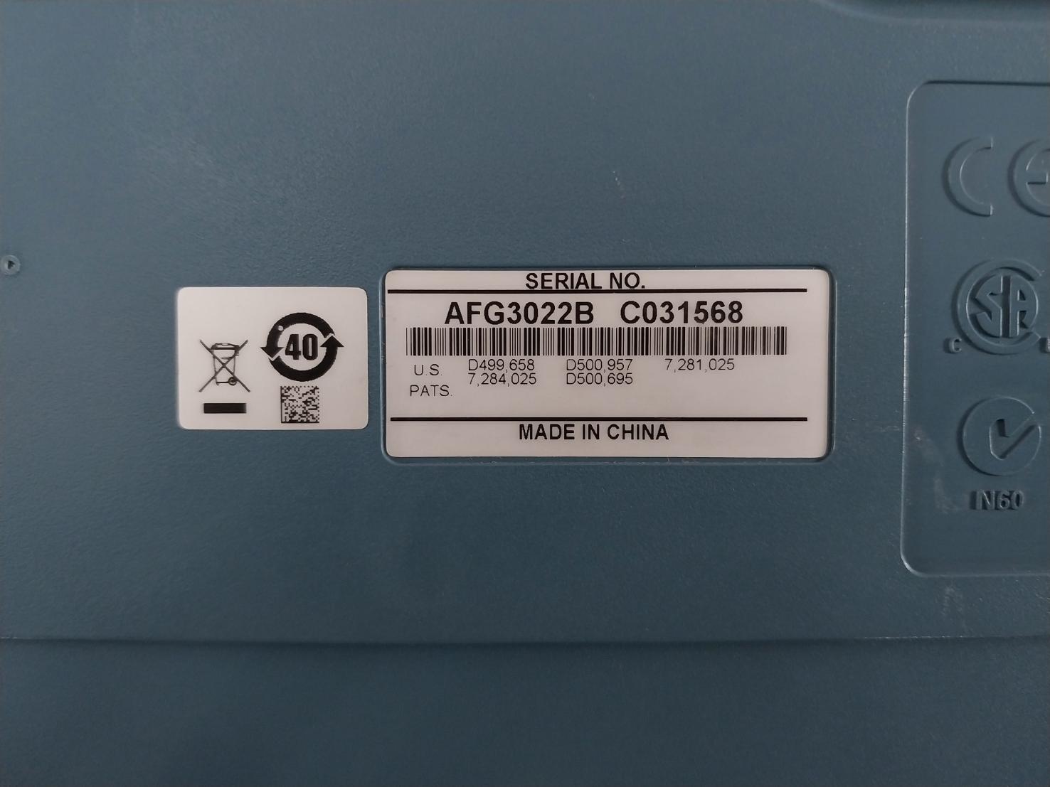 Tektronix Afg3022B Dual Channel Arbitrary/Function Generator 25 Mhz