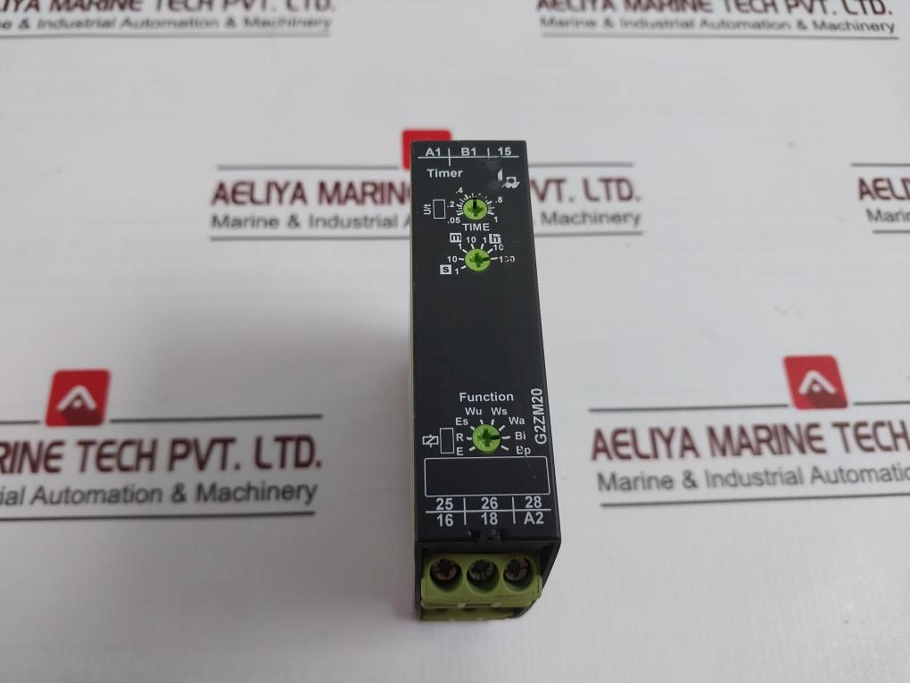 Tele G2Zm20 Ac/Dc Multifunctional Timer Relay 12-240Vac/Dc 50/60 Hz Awg 20-14