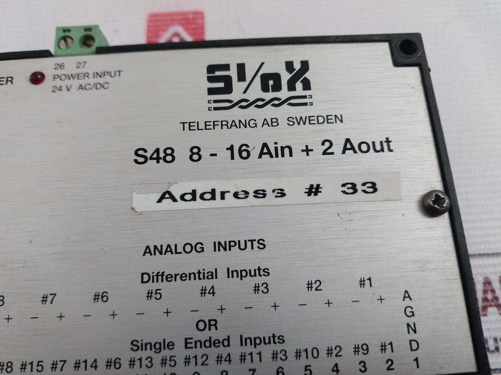 Telefrang S48 8-16 Ain+2 Aout Analog Input Output Module 24V