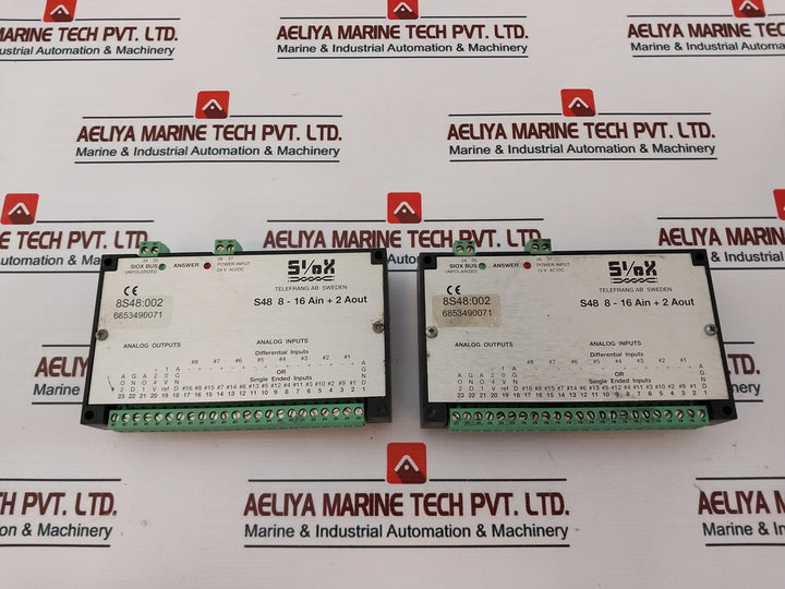 Telefrang S48 8-16 Ain + 2 Aout Analog Input/Output Module 24V Ac/Dc