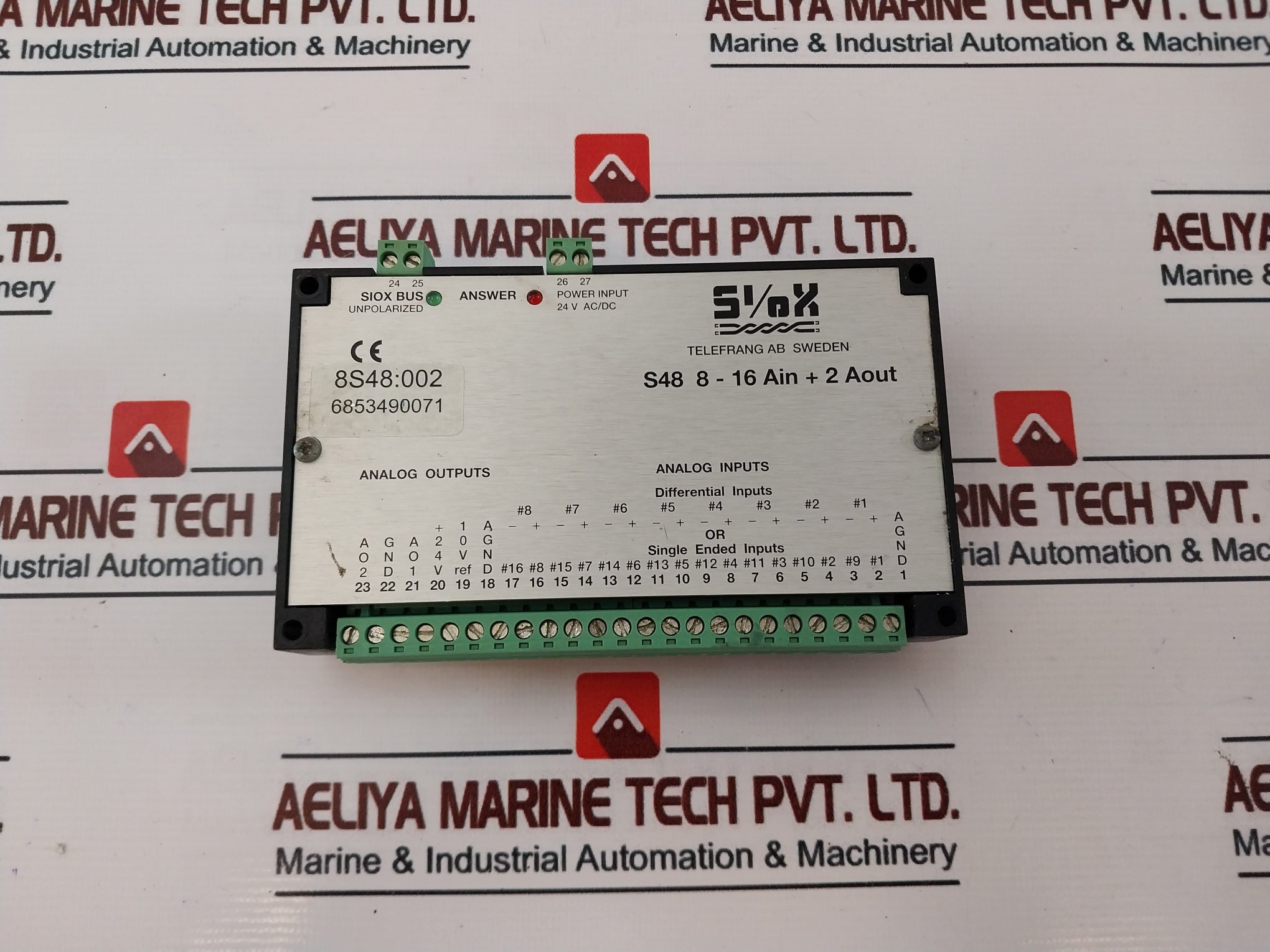 Telefrang S48 8-16 Ain + 2 Aout Analog Inputs/Outputs Module 24V Ac/Dc