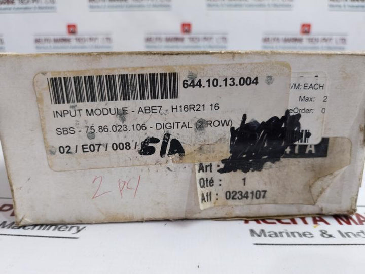 Telemecanique Abe7-h16R21 I/O Passive Connection Sub Base Module 24Vdc