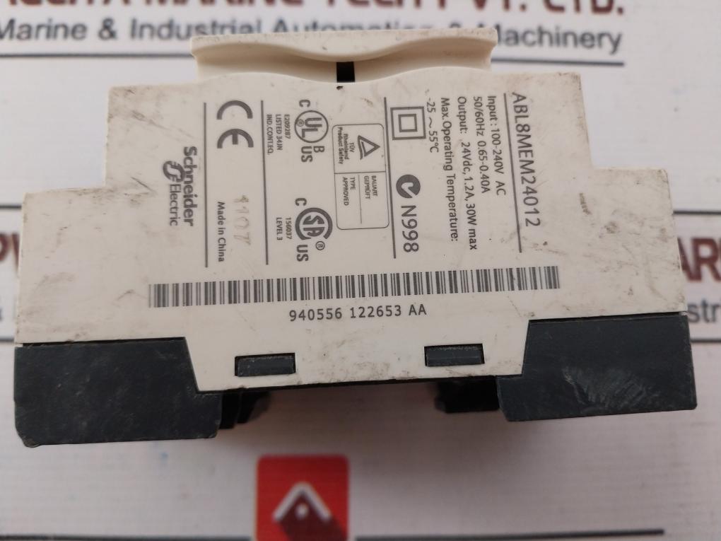Telemecanique Abl8Mem24012 Modular Power Supply 100-240Vac 0.65-0.40A 50/60Hz