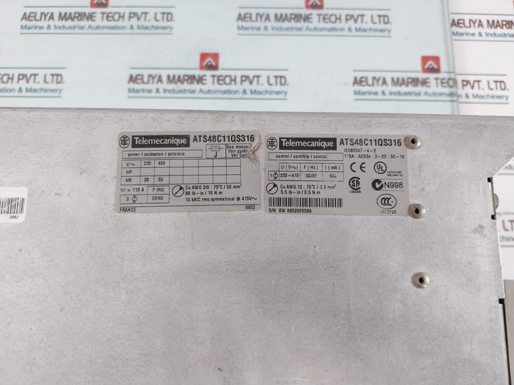 Telemecanique Ats48C11Qs316 Soft Starter 50/60Hz