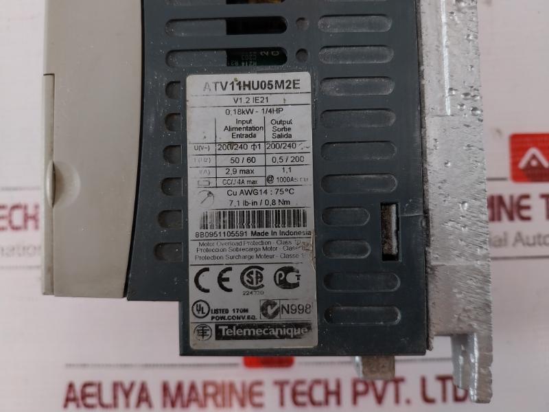 Telemecanique Atv11Hu05M2E Altivar 11 Variable Frequency Drive, 230V~ 8B0951105591