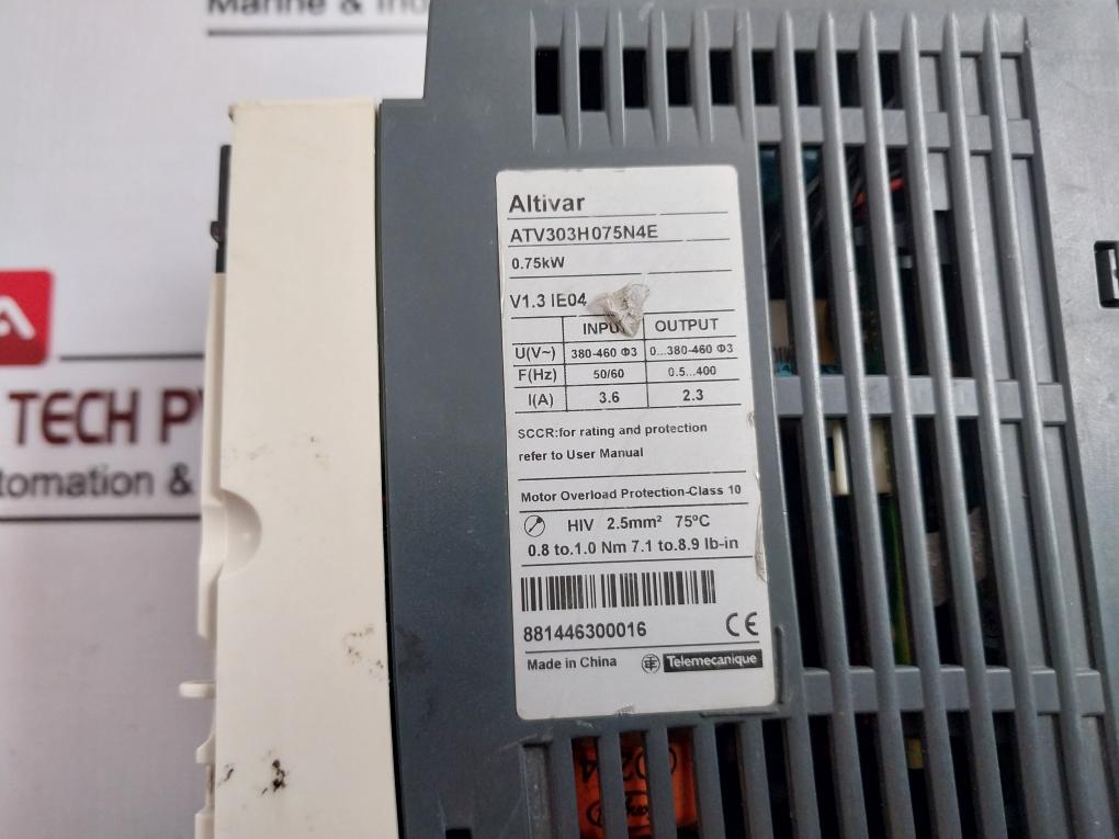 Telemecanique Atv303H075N4E Altivar Variable Speed Drive V1.3 Ie04
