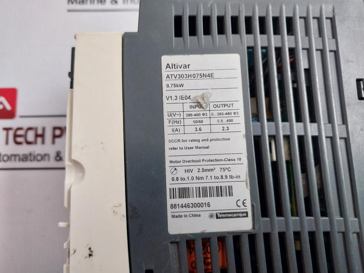 Telemecanique Atv303H075N4E Altivar Variable Speed Drive V1.3 Ie04