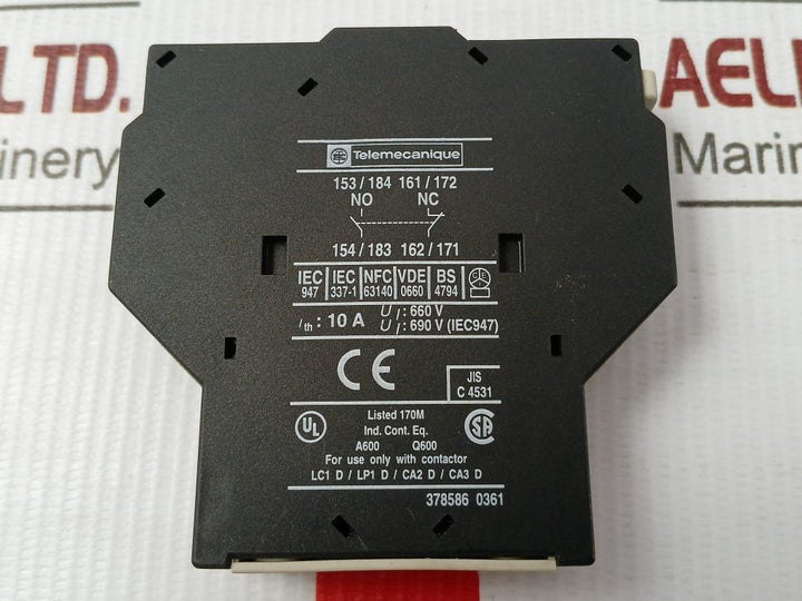 Telemecanique Auxiliary Contact Block La 8 Dn 11