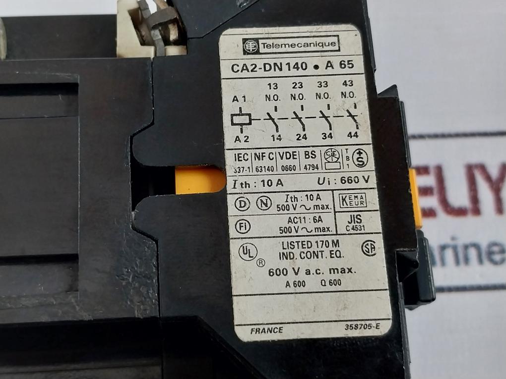 Telemecanique Ca2-dn140.A 65 Auxiliary Contactor 10A 500V