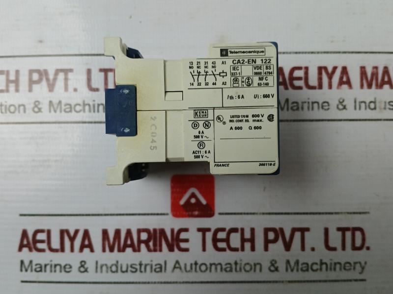 Telemecanique Ca2-en 122 Control Relay Vde 0660 Iec 337-1 600V A600 Q600
