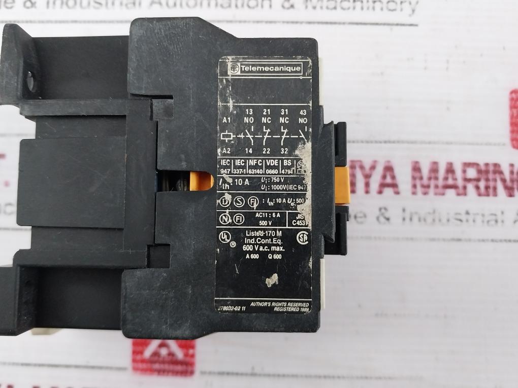 Telemecanique Ca2 Dn22 Contactor 6A 500V Jis C4531 220-230V 50Hz/60Hz