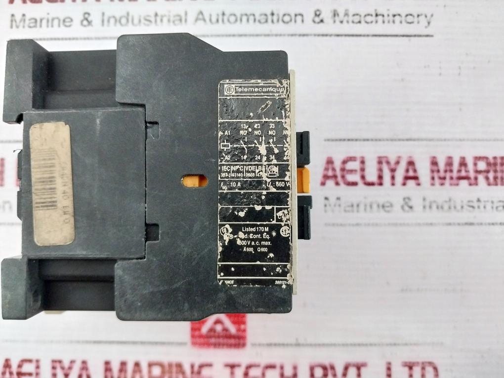 Telemecanique Ca4 Dn40 Control Relay Iec 337-1 Vde 0660 A600 Q600 24V Dc 40A