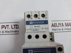 Telemecanique Gv1-l1 Manual Motor Starter W/ Auxiliary Contact Block Gv1-m10