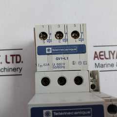 Telemecanique Gv1-l1 Manual Motor Starter W/ Auxiliary Contact Block Gv1-m10