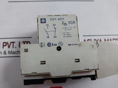 Telemecanique Gv1-l1 Manual Motor Starter W/ Auxiliary Contact Block Gv1-m10
