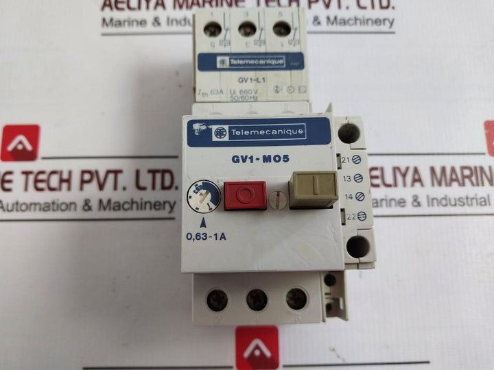 Telemecanique Gv1-m05 Motor Protector 660V 0,63-1A 300V 63A 50/60Hz 10A