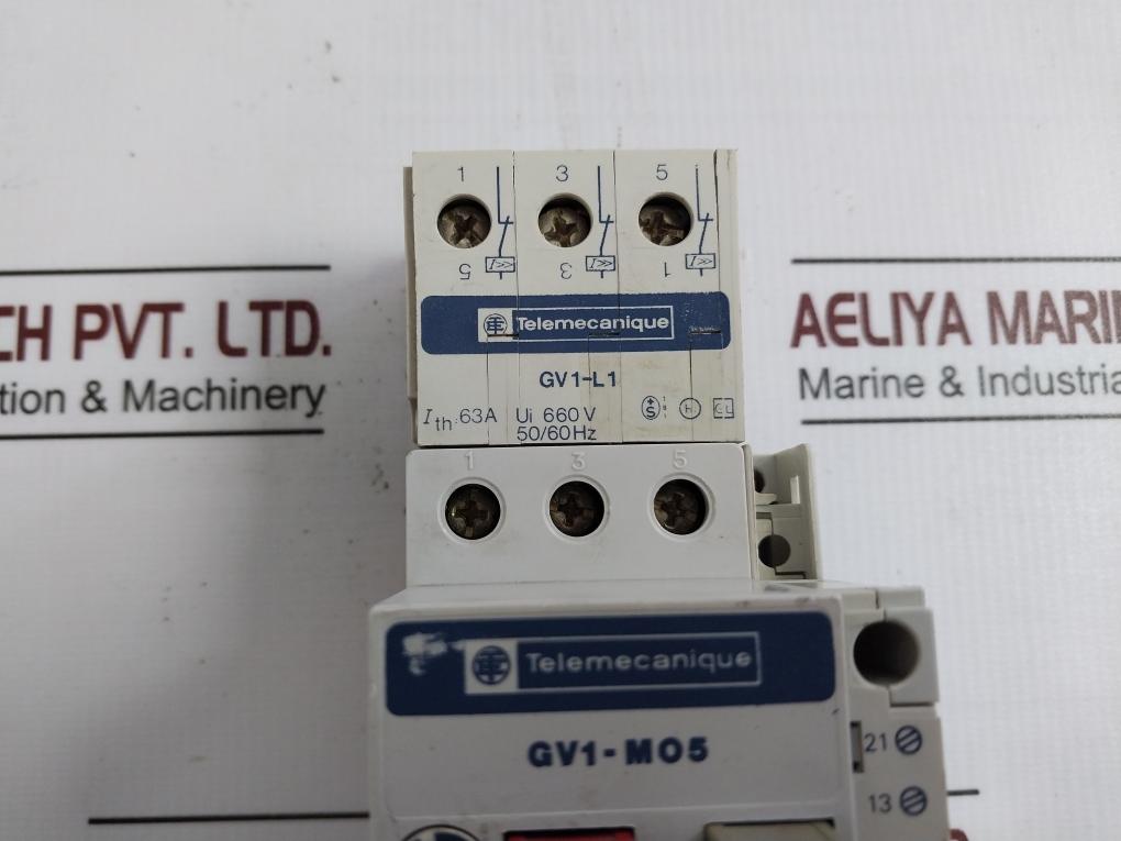 Telemecanique Gv1-m05 Motor Protector 660V 0,63-1A 300V 63A 50/60Hz 10A