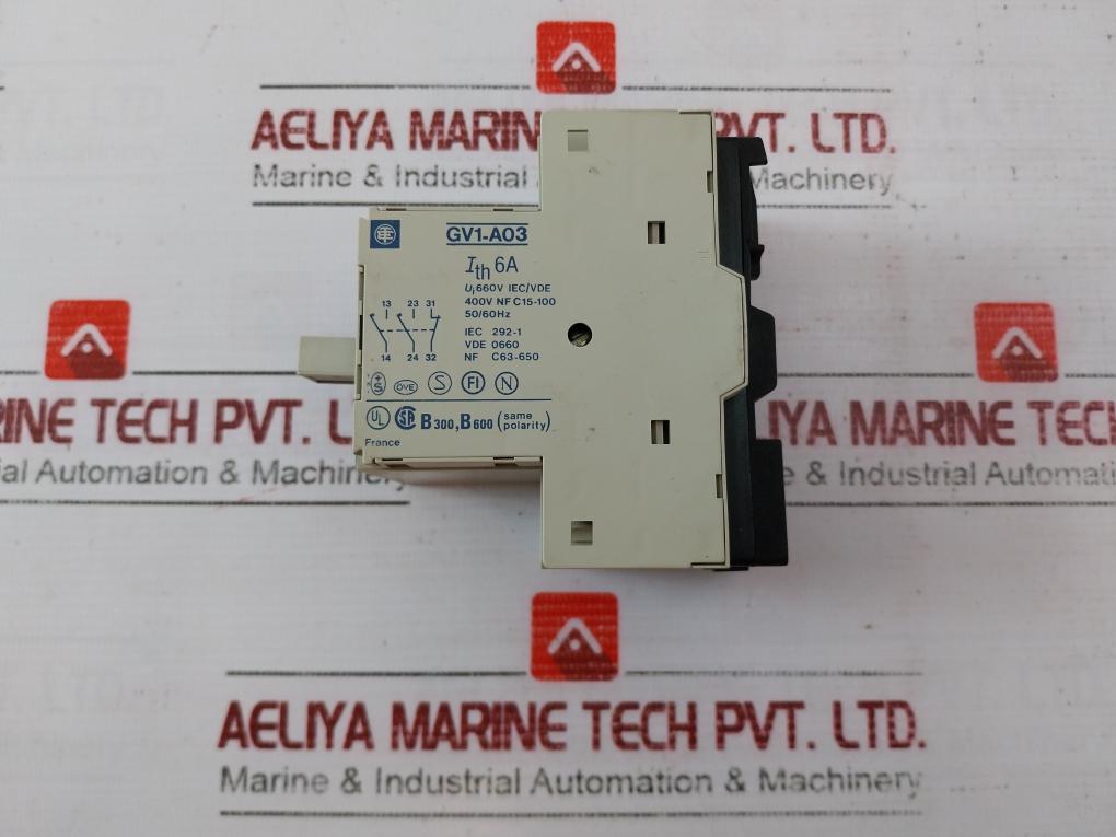 Telemecanique Gv1-m06 Molded Case Circuit Breaker 660V 6A 250V Ic 1,5Ka 600V