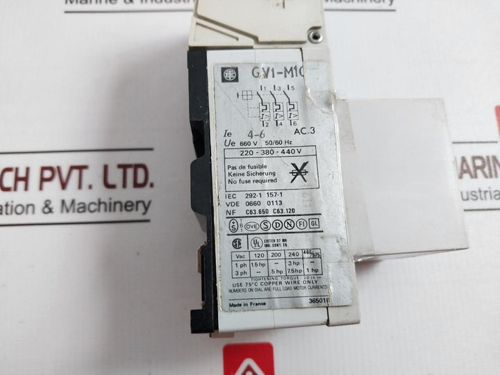 Telemecanique Gv1-m10 Motor Protector 220-380-440V 660V 50/60Hz 63A