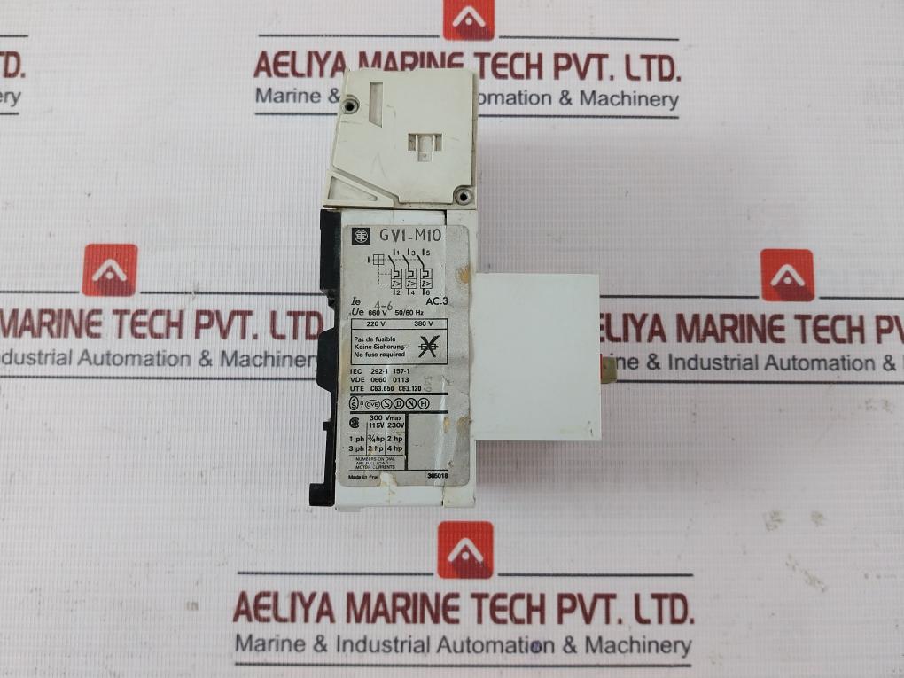 Telemecanique Gv1-m10 Solid State Overload/Relay 4-6A 660V 50/60Hz