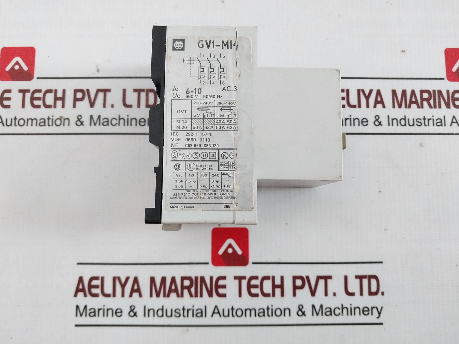 Telemecanique Gv1-m14 Manual Motor Starter 50/60Hz 660V