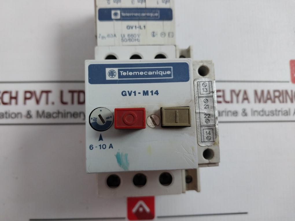Telemecanique Gv1-m14 Motor Circuit Breaker 300V Max
