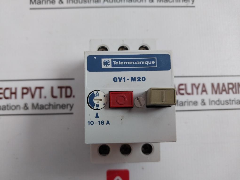 Telemecanique Gv1-m20 Din Rail Mount Circuit Breaker 660V 50/60Hz 75C