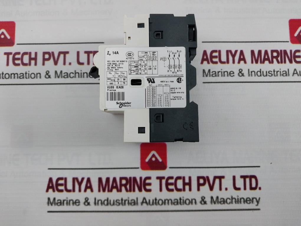 Telemecanique Gv2-le16 Motor Circuit Breaker 50/60Hz 14A