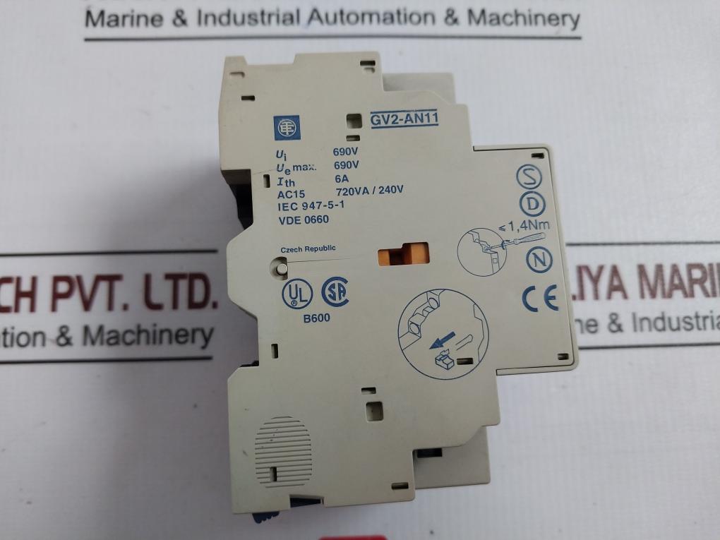 Telemecanique Gv2-m05 Motor Circuit Breaker Ac15 720Va/240V