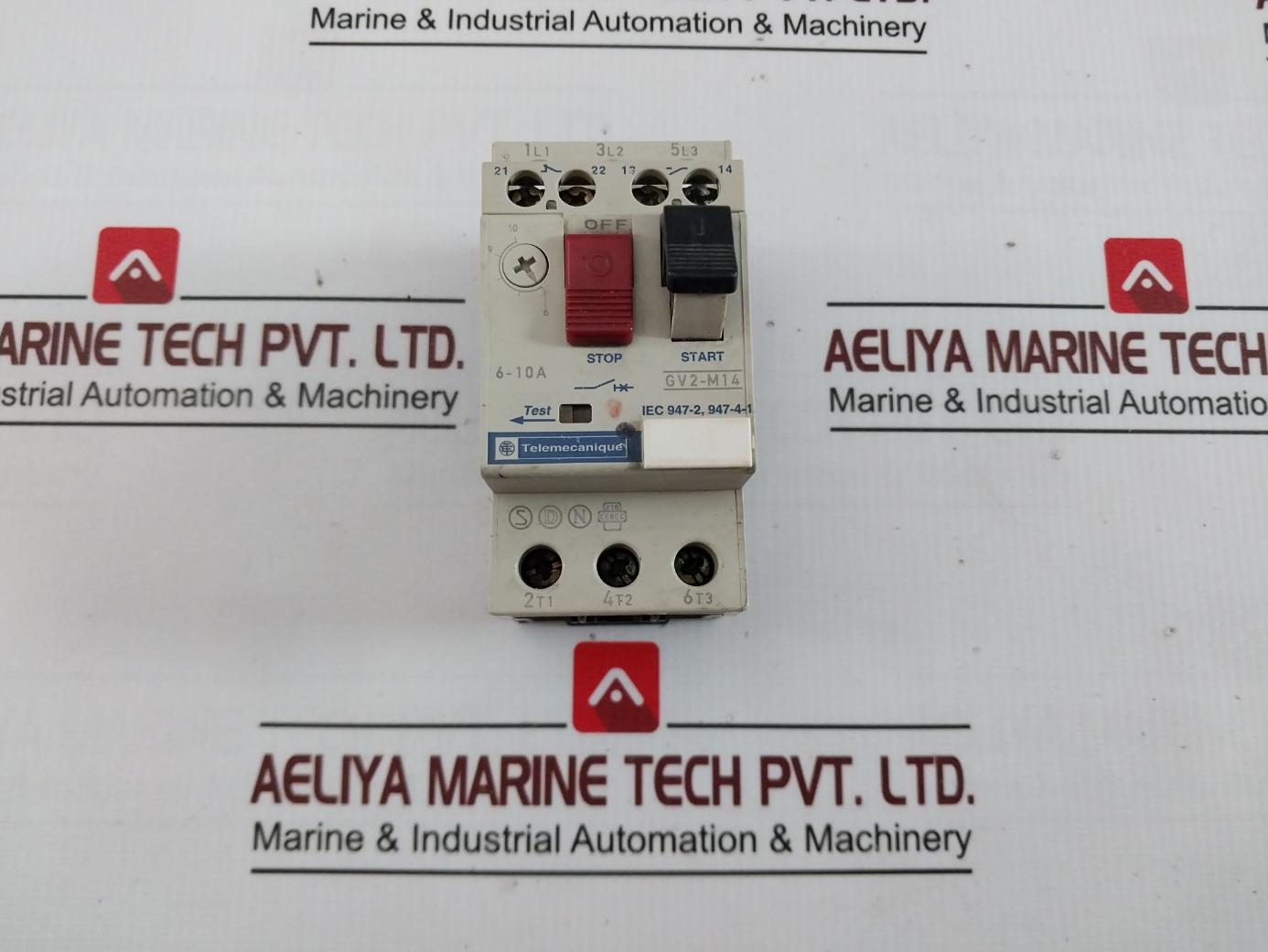 Telemecanique Gv2-m14 Motor Circuit Breaker 690V 50/60Hz 6-10A