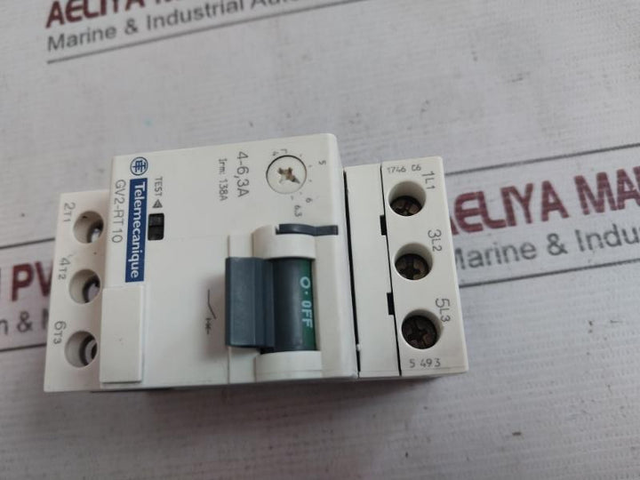 Telemecanique Gv2-rt10 Motor Circuit Breaker 690V Ac 50/60Hz  Awg 8-18 138A 6Kv