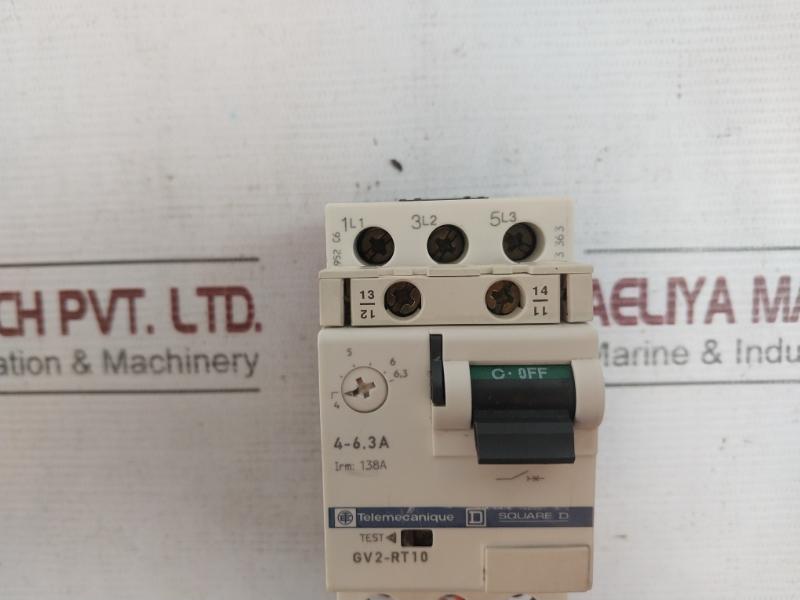 Telemecanique Gv2-rt10 Square D Motor Circuit Breaker 690V 50/60Hz Awg 8-18 6Kv