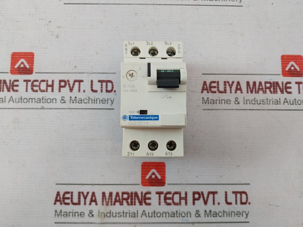 Telemecanique Gv2-rt14 Motor Circuit Breaker 6-10A 200A 6Kv 50/60Hz