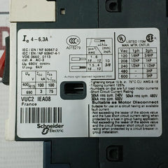 Telemecanique Gv2Me103 Motor Circuit Breaker 50/60Hz Ie 4-6,3A