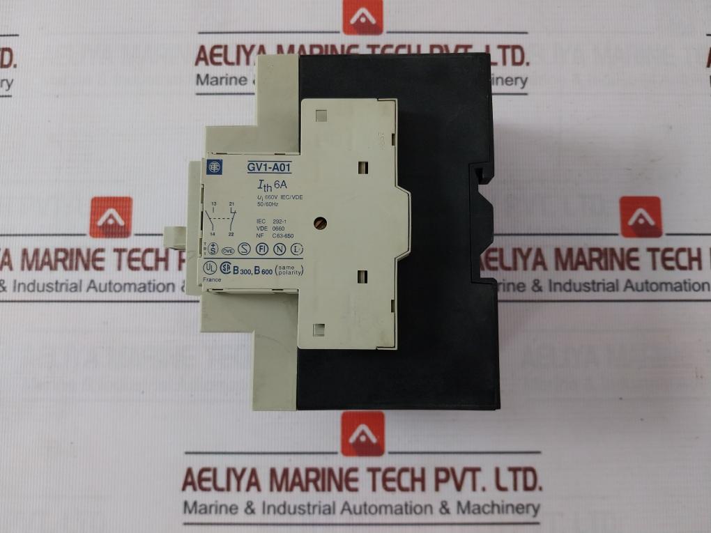 Telemecanique Gv3-m14 Motor Circuit Breaker W/ Aux. Contact Block Gv1-a01 125%