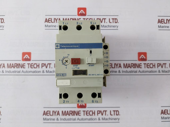 Telemecanique Gv3-m14 Motor Circuit Breaker W/ Aux. Contact Block Gv1-a01 125%