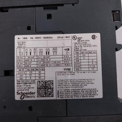 Telemecanique Gv3P18 3 Poles Motor Circuit Breaker 690V 50/60Hz