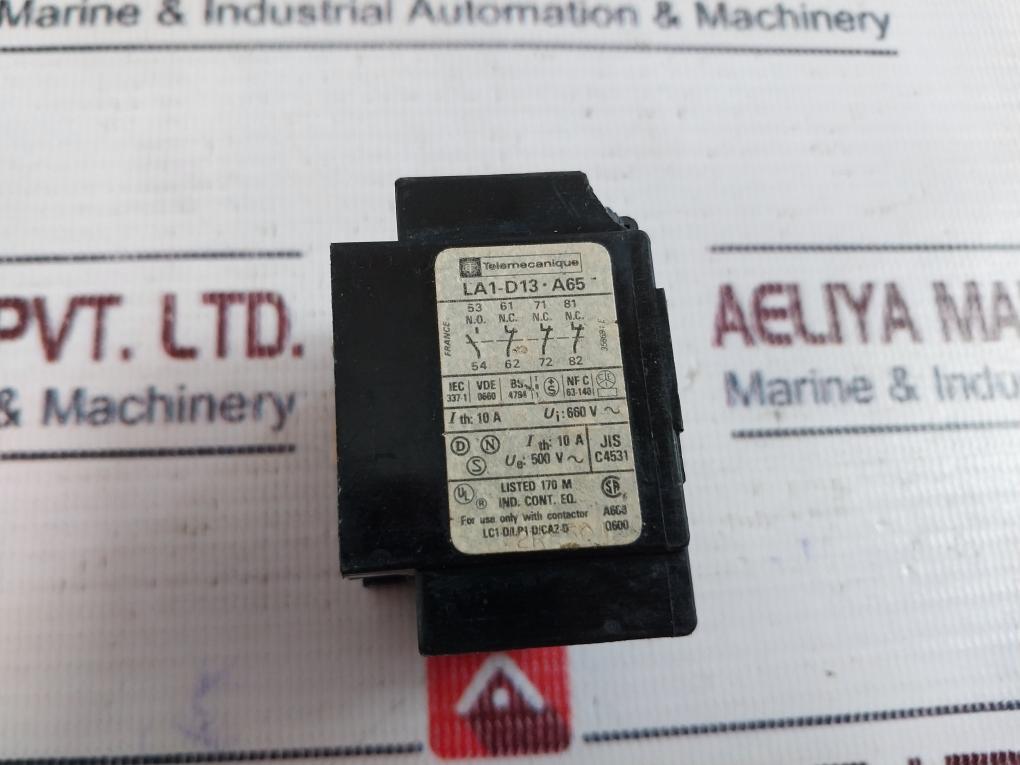 Telemecanique LA1-D13•A65 Auxiliary Contact Block 10A