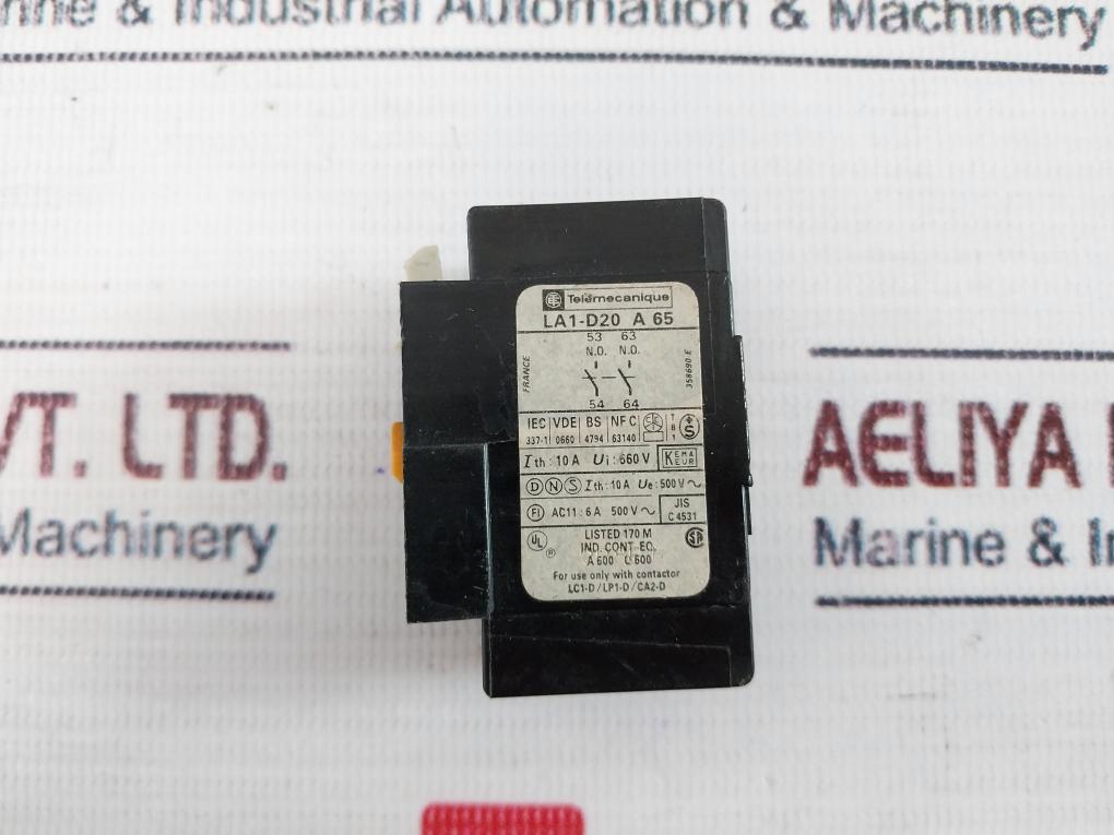 Telemecanique La1-d20 A65 Auxiliary Contact Block