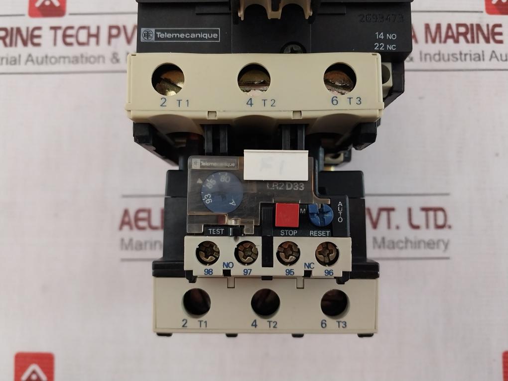 Telemecanique La1 Dn 02 Auxiliary Contact Block Lc1 D9511, La1 Dn 02, Lr22D33