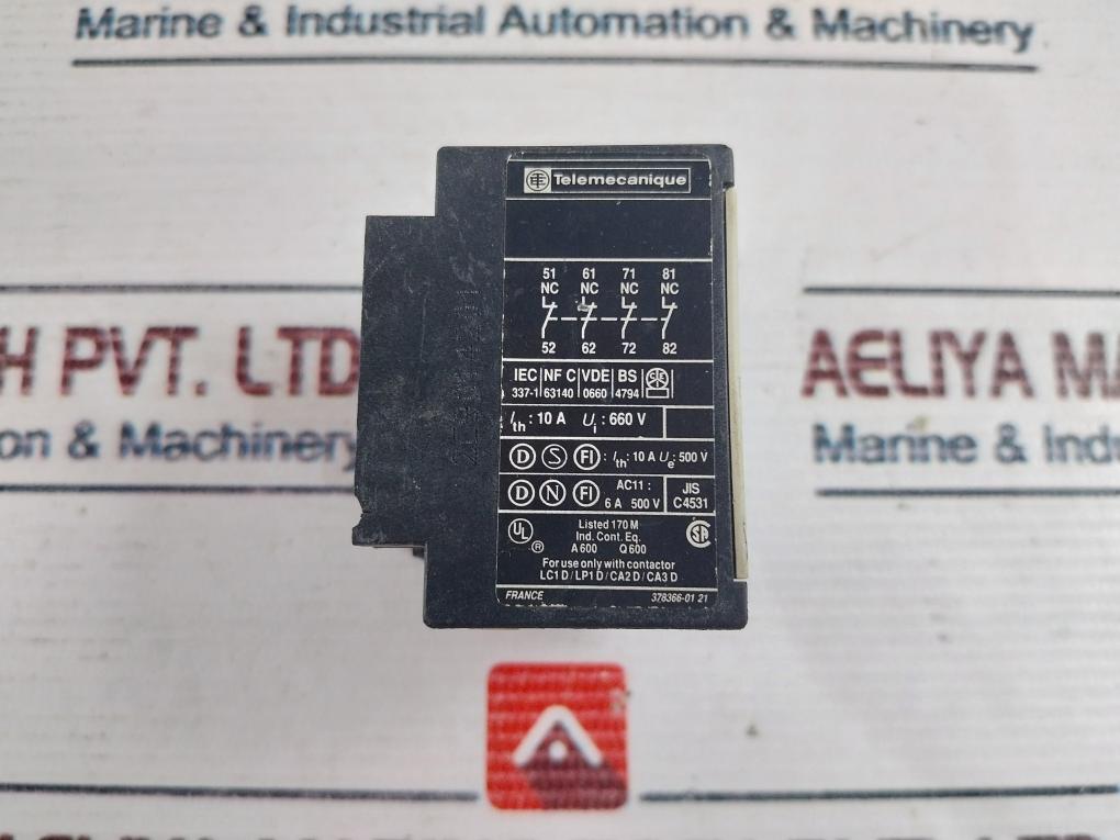 Telemecanique LA1 DN 04 Auxiliary Contact Block W/ JIS C4531 Contactor 10A 660V