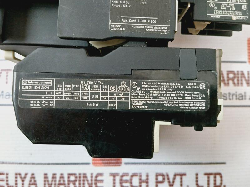 Telemecanique La1 Dn20 Auxiliary Contact Block Lr2 D1321 10A 660V 600V A.C.