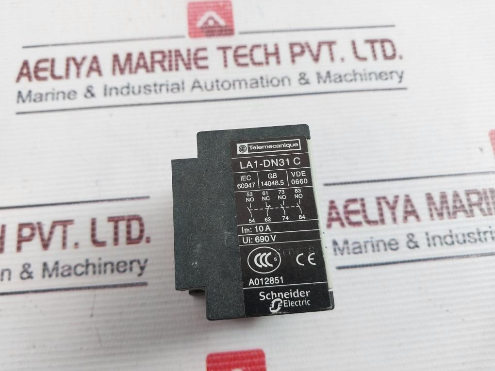 Telemecanique La1 Dn31 Auxiliary Contact Block 10a 690v A012851