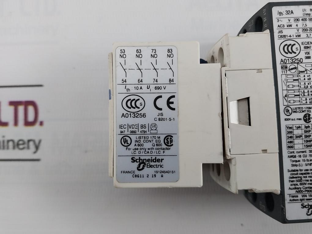 Telemecanique La1 Dn40 Auxiliary Contact Unit 50/60Hz