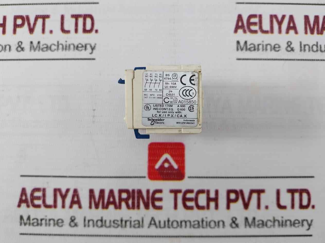 Telemecanique La1Kn04 Auxiliary Contact Block 10A 690V